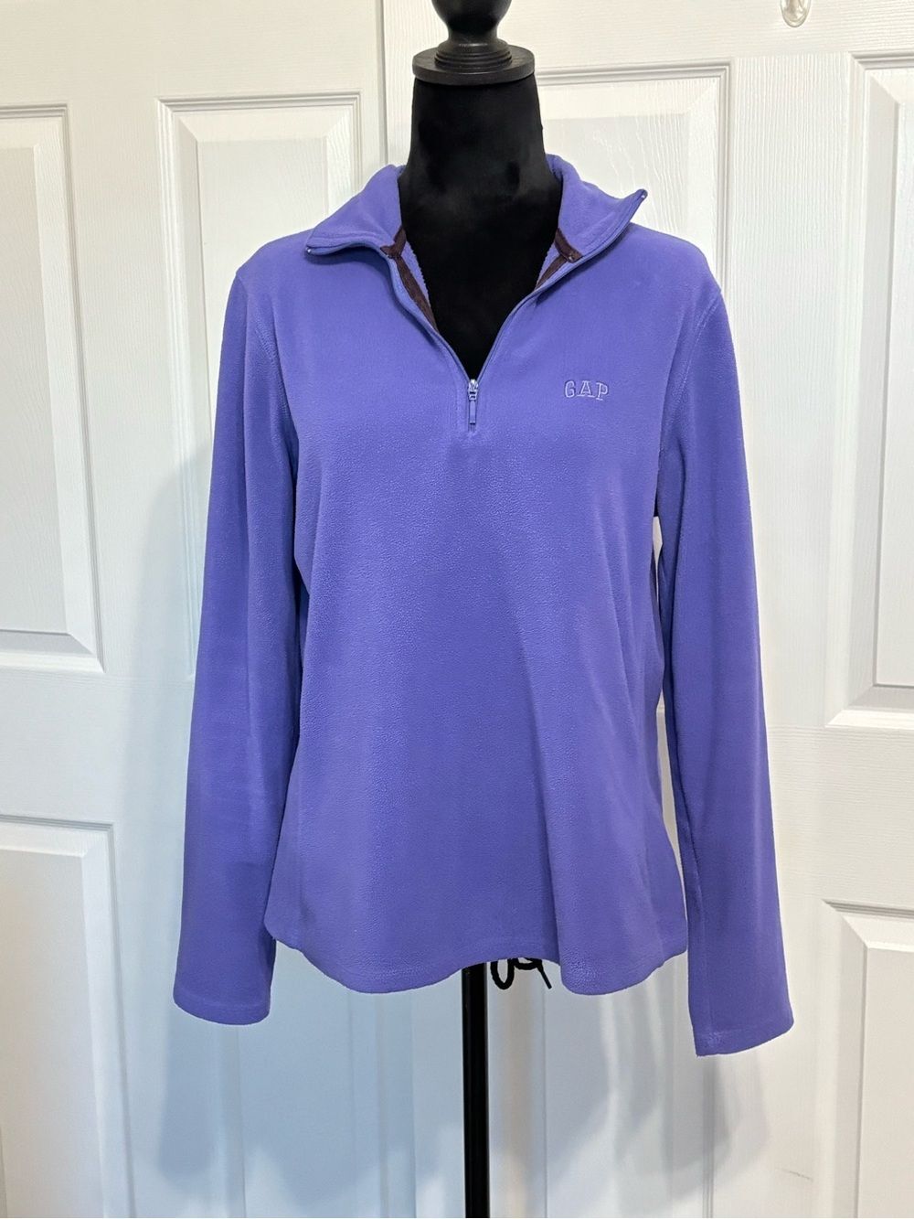 GAP Purple 1/4-Zip Fleece Pullover Women’s Size Medium M Winter Warm Activewear